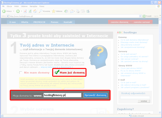  screen z zaznaczona opcja i wpisana domena 