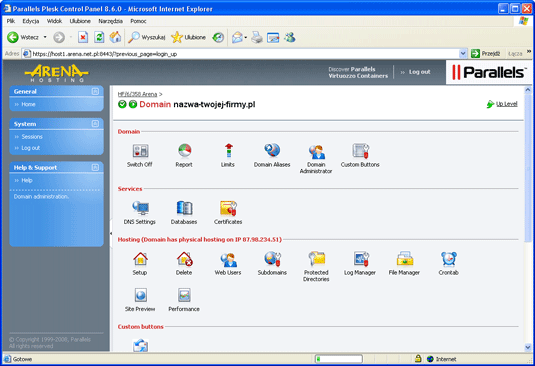  screen z panelu administracyjnego 